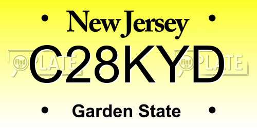 C28KYD New Jersey License Plate