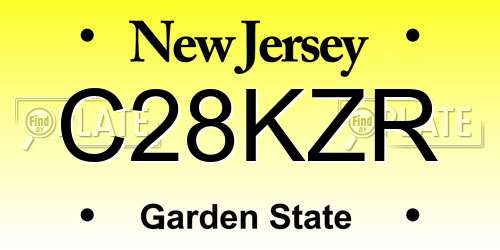 C28KZR New Jersey License Plate