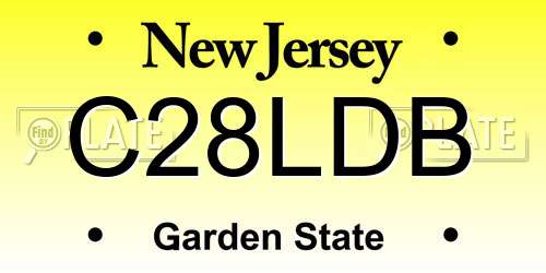 C28LDB New Jersey License Plate