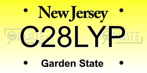 C28LYP New Jersey License Plate