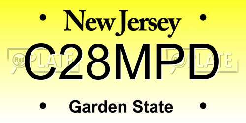 C28MPD New Jersey License Plate