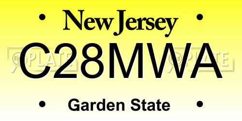 C28MWA New Jersey License Plate