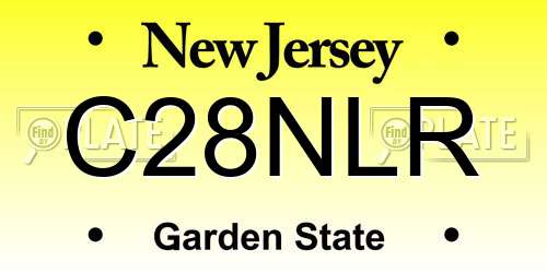 C28NLR New Jersey License Plate