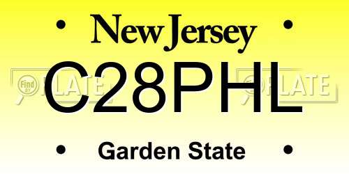 C28PHL New Jersey License Plate