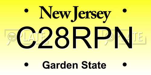 C28RPN New Jersey License Plate