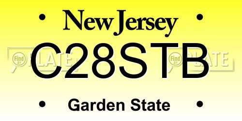 C28STB New Jersey License Plate