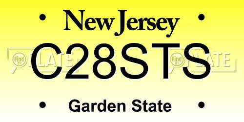 C28STS New Jersey License Plate