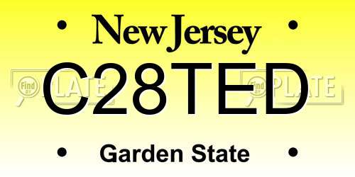 C28TED New Jersey License Plate