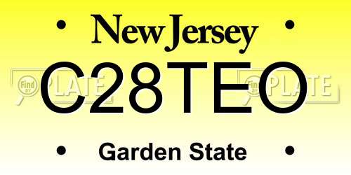 C28TEO New Jersey License Plate