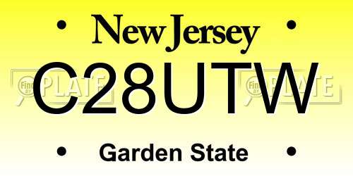 C28UTW New Jersey License Plate