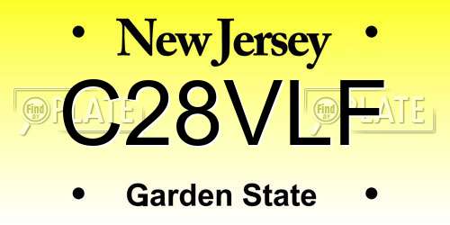 C28VLF New Jersey License Plate