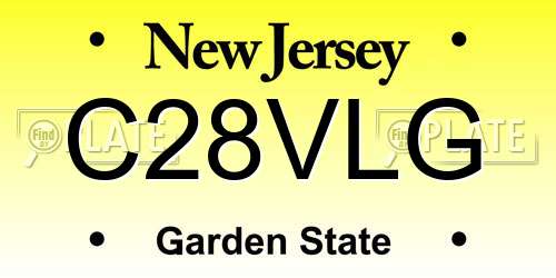 C28VLG New Jersey License Plate