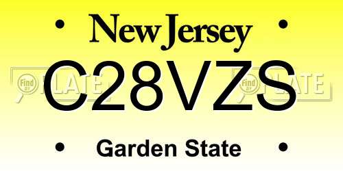 C28VZS New Jersey License Plate