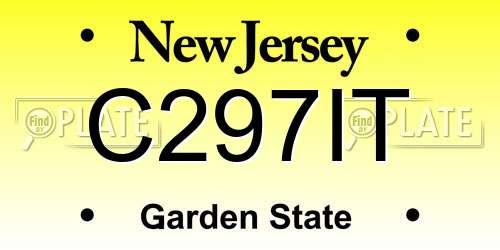 C297IT New Jersey License Plate
