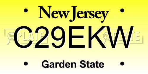C29EKW New Jersey License Plate