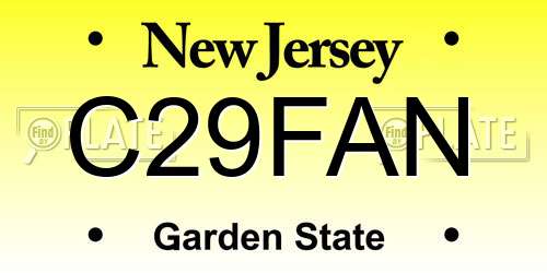 C29FAN New Jersey License Plate