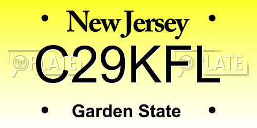 C29KFL New Jersey License Plate