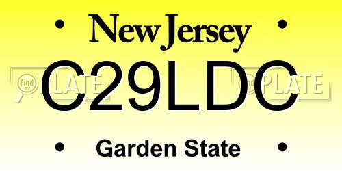 C29LDC New Jersey License Plate