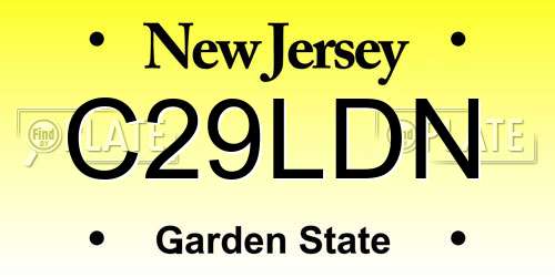 C29LDN New Jersey License Plate