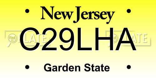C29LHA New Jersey License Plate