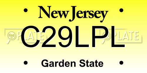 C29LPL New Jersey License Plate