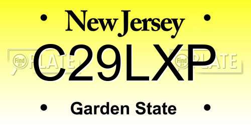 C29LXP New Jersey License Plate