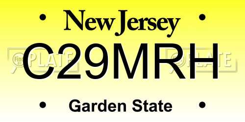 C29MRH New Jersey License Plate
