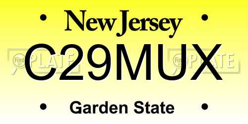 C29MUX New Jersey License Plate