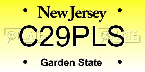 C29PLS New Jersey License Plate