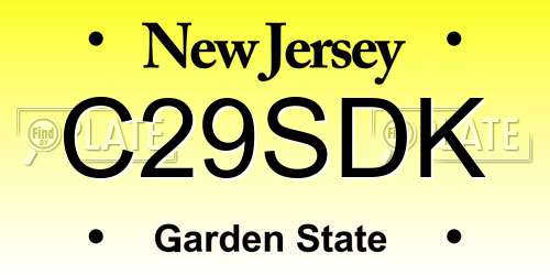 C29SDK New Jersey License Plate