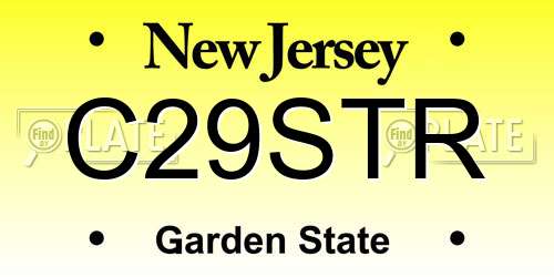 C29STR New Jersey License Plate