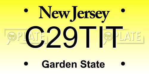 C29TIT New Jersey License Plate