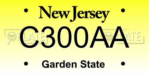C300AA New Jersey License Plate