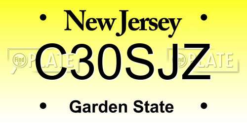 C30SJZ New Jersey License Plate
