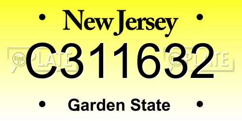 C311632 New Jersey License Plate