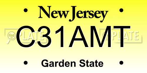 C31AMT New Jersey License Plate