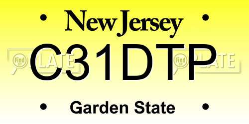 C31DTP New Jersey License Plate