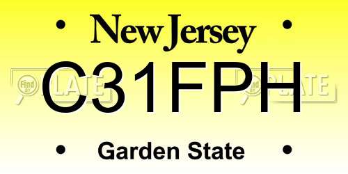 C31FPH New Jersey License Plate