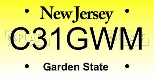 C31GWM New Jersey License Plate