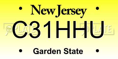 C31HHU New Jersey License Plate