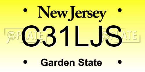 C31LJS New Jersey License Plate
