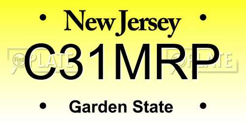 C31MRP New Jersey License Plate