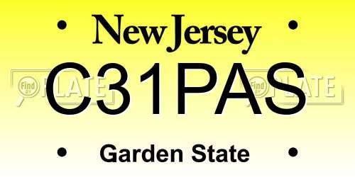 C31PAS New Jersey License Plate