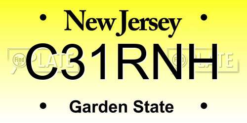 C31RNH New Jersey License Plate