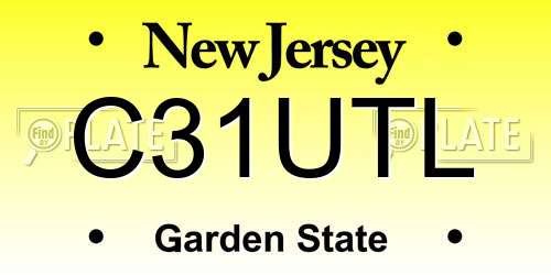 C31UTL New Jersey License Plate