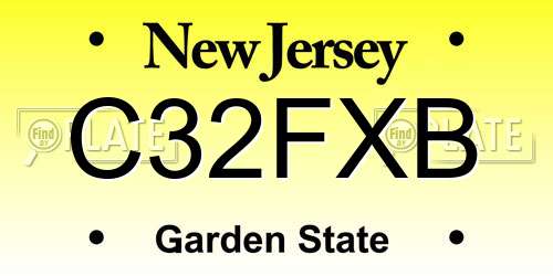 C32FXB New Jersey License Plate