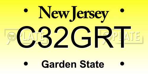 C32GRT New Jersey License Plate