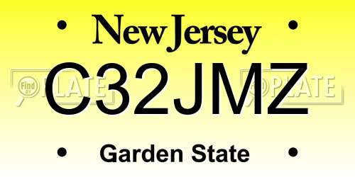 C32JMZ New Jersey License Plate