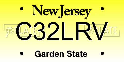 C32LRV New Jersey License Plate