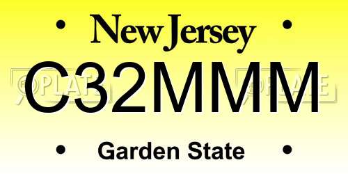C32MMM New Jersey License Plate
